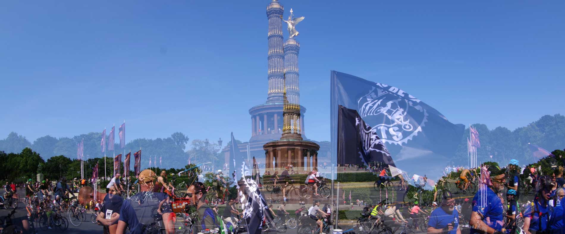 RESPECT CYCLISTS Fahrrad Demo an der Siegessäule